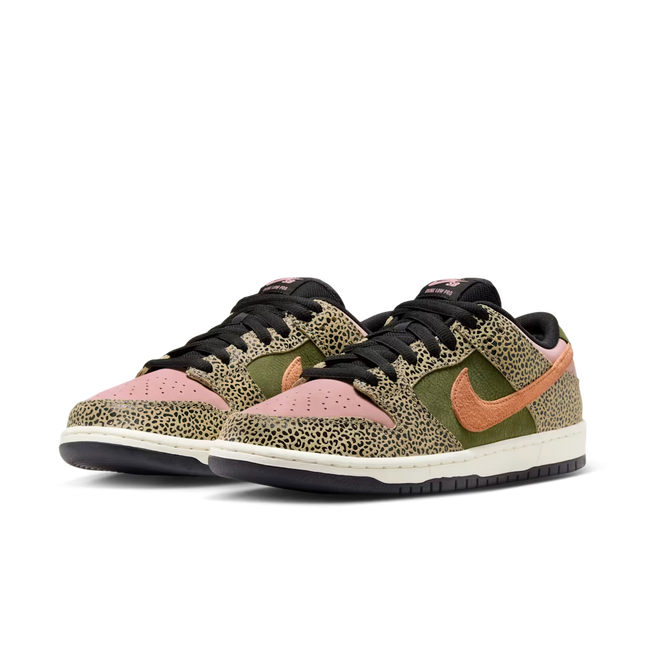 Men's Nike SB Dunk Low Pro x Arts-Rec Skateshop Rust Pink and Rough Green Shoes