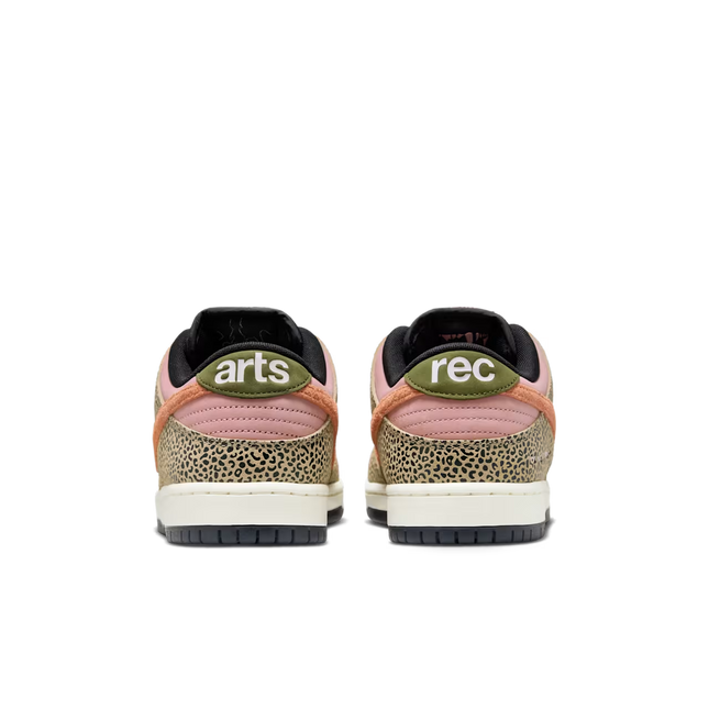 Men's Nike SB Dunk Low Pro x Arts-Rec Skateshop Rust Pink and Rough Green Shoes