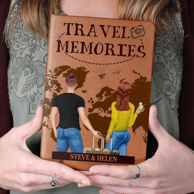 Our Adventure Book Travel Couple - Personalised Leather Journal