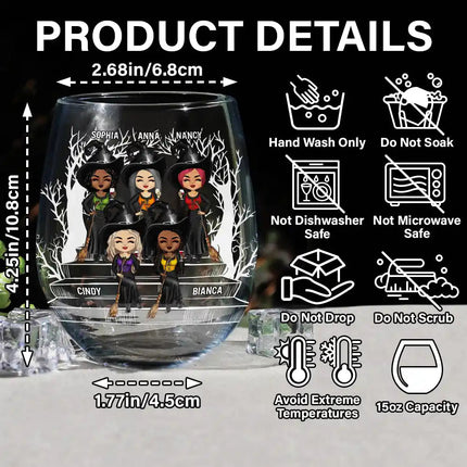 We're Not Sugar And Spice And Everything Nice Best Friends - Personalized Stemless Wine Glass