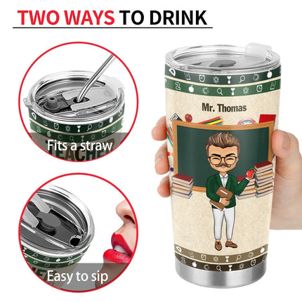 Teacher Nutrition Facts - Gift For Teacher - Personalized Tumbler