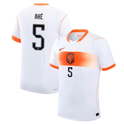 Nathan Ake Netherlands National Team 2026 Away Stadium Jersey - White