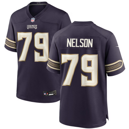 Jack Nelson Minnesota Vikings 2026 Rivalries Collection Game Jersey - Purple