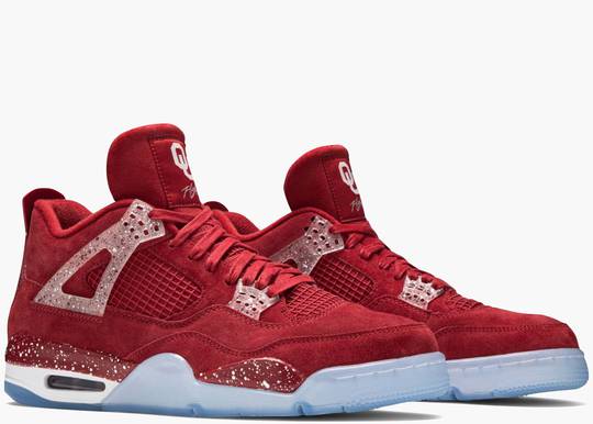 Men's Nike Air Jordan 4 Oklahoma Sooners Shoes