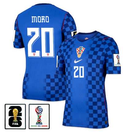 Nikola Moro Croatia National Team 2026 Away Jersey - Blue