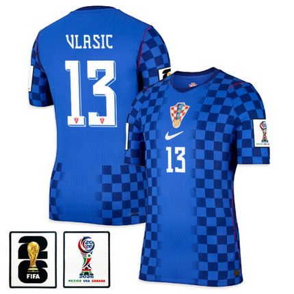 Nikola Vlasic Croatia National Team 2026 Away Jersey - Blue