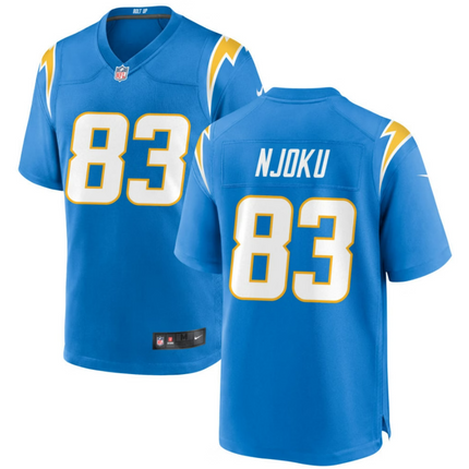 David Njoku Los Angeles Chargers 2026 Game Jersey - Powder Blue