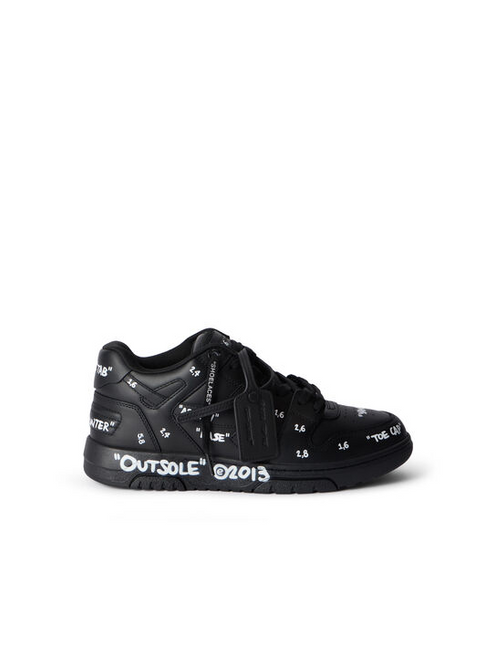 Men's Off-White Out Of Office Sneakers In Black White