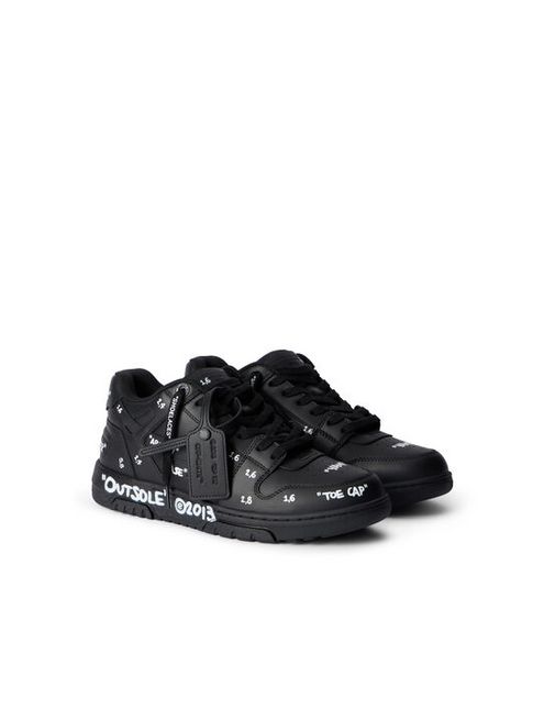 Men's Off-White Out Of Office Sneakers In Black White
