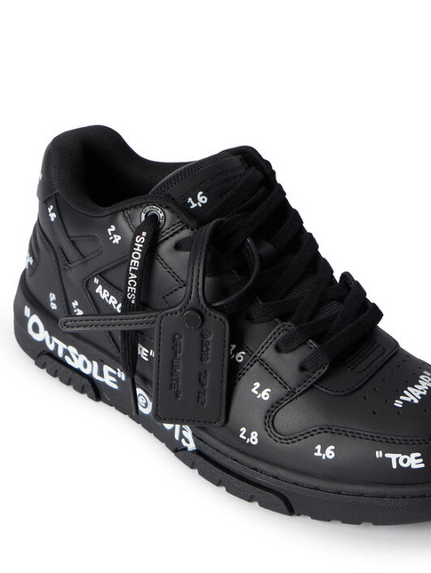 Men's Off-White Out Of Office Sneakers In Black White