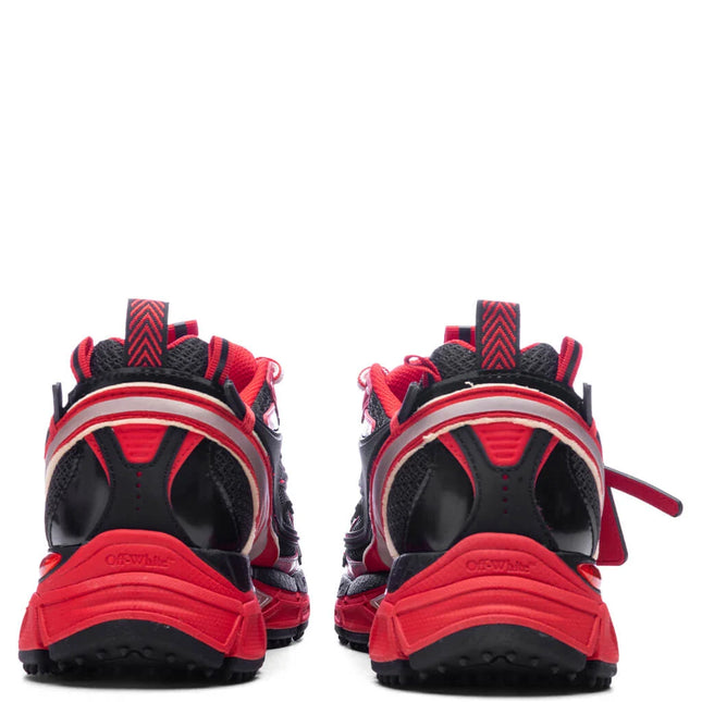 Men's Off-White Be Right Back Sneaker Met Mesh Details In Black And Red