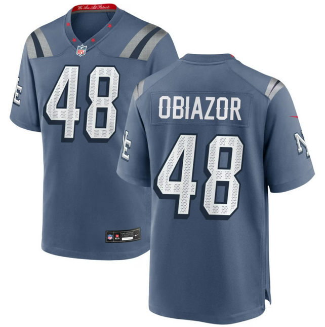 Namdi Obiazor New England Patriots 2026 Rivalries Collection Game Jersey - Blue