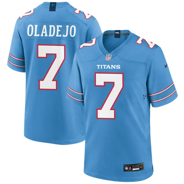 Oluwafemi Oladejo Tennessee Titans 2026 Game Jersey - Light Blue