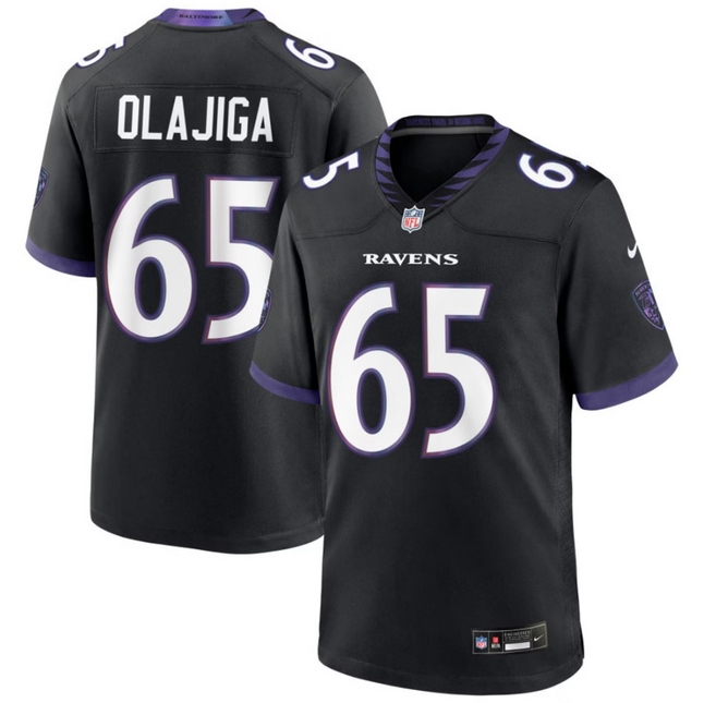 David Olajiga Baltimore Ravens 2026 Alternate Game Jersey - Black