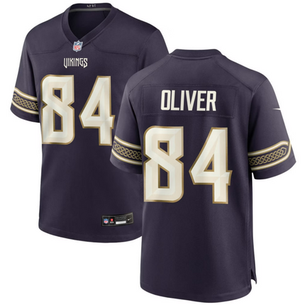 Josh Oliver Minnesota Vikings 2026 Rivalries Collection Game Jersey - Purple