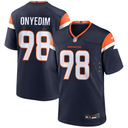 Tyler Onyedim Denver Broncos 2026 Alternate Mile High Collection Game Jersey - Navy