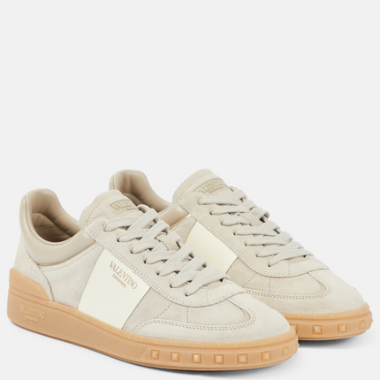 Men's Valentino Garavani Upvillage Low-Top Beige Sneakers