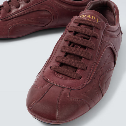Men's Prada Montecarlo Re-Edition 2005 Leather Burgundy Sneakers