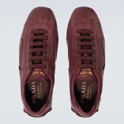 Men's Prada Montecarlo Re-Edition 2005 Leather Burgundy Sneakers