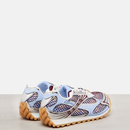 Men’s Bottega Veneta Orbit Blue Brown Silver Sneakers