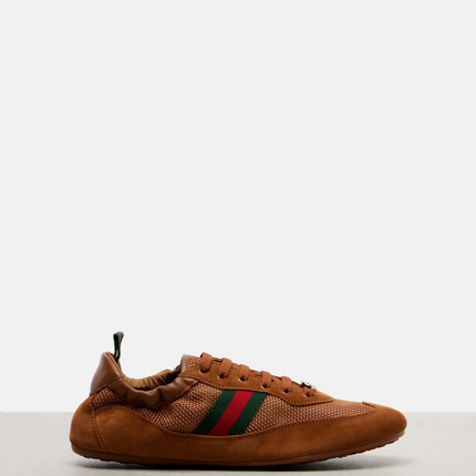 Men's Gucci Shift Brown Fabric Sneakers