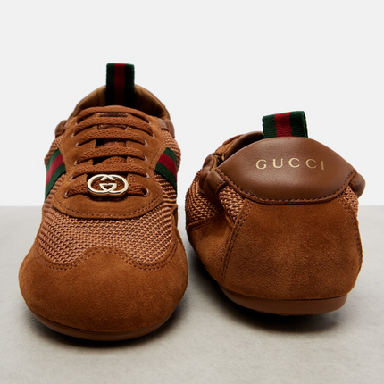 Men's Gucci Shift Brown Fabric Sneakers