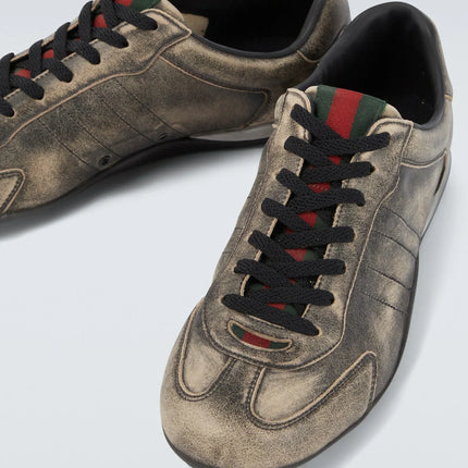 Men's Gucci Shift Black Leather Sneakers