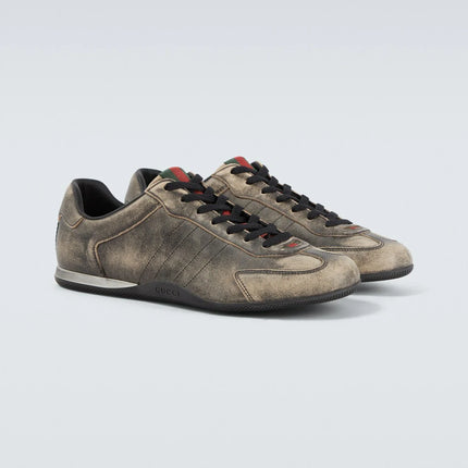 Men's Gucci Shift Black Leather Sneakers