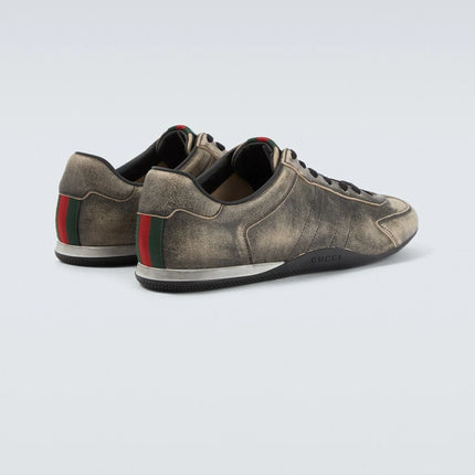 Men's Gucci Shift Black Leather Sneakers