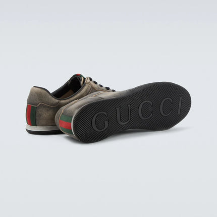 Men's Gucci Shift Black Leather Sneakers
