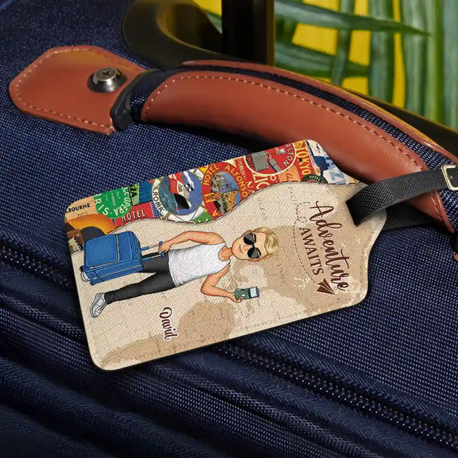 And So The Adventure Begins Travel Lover - Personalized Luggage Tag
