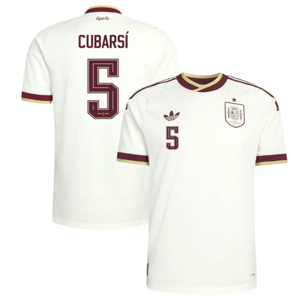 Pau Cubarsi Spain National Team 2026 Away Jersey - White
