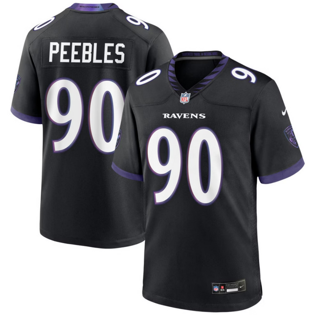 Aeneas Peebles Baltimore Ravens 2026 Alternate Game Jersey - Black