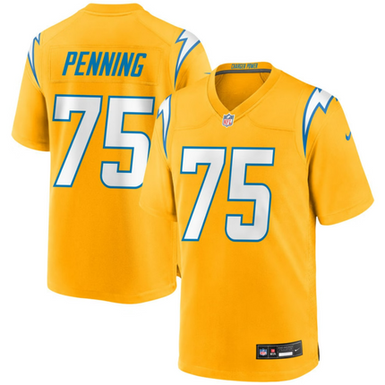 Trevor Penning Los Angeles Chargers 2026 Alternate Charger Power Game Jersey - Gold