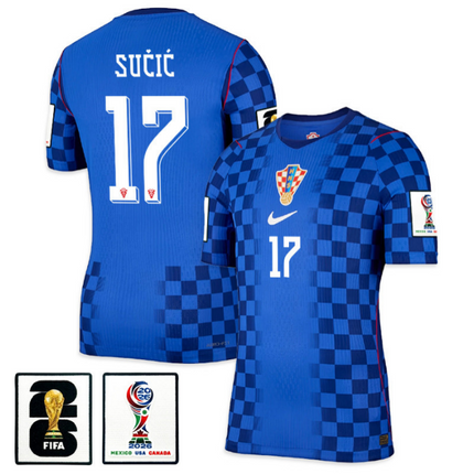 Petar Sucic Croatia National Team 2026 Away Jersey - Blue