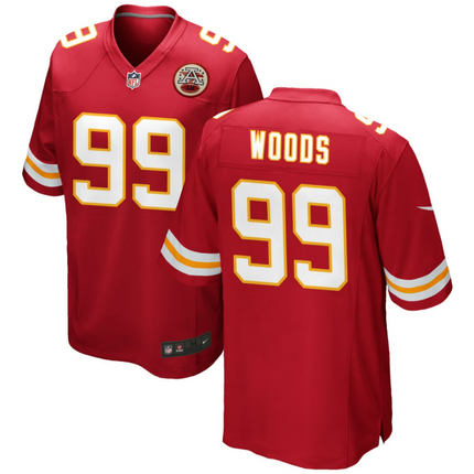 Peter Woods Kansas City Chiefs 2026 Game Jersey - Red