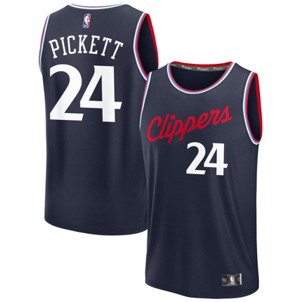 Jalen Pickett LA Clippers 2026 Fast Break Icon Edition Jersey - Navy