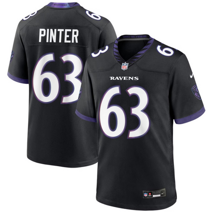 Danny Pinter Baltimore Ravens 2026 Alternate Game Jersey - Black