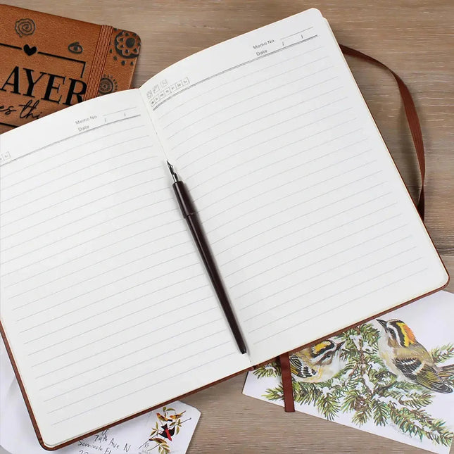 Prayer Changes Things Afro - Personalized Leather Journal