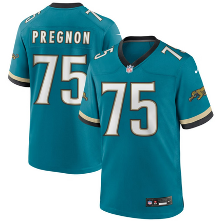 Emmanuel Pregnon Jacksonville Jaguars 2026 Throwback Game Jersey - Teal Prowler