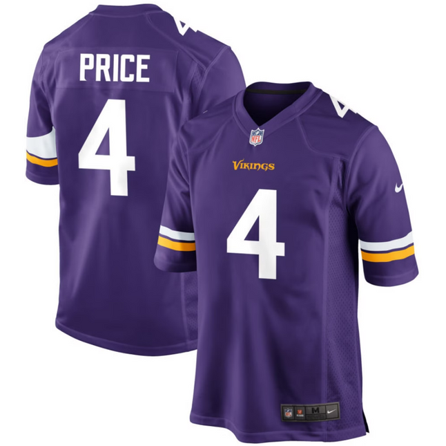 Myles Price Minnesota Vikings 2026 Game Jersey - Purple