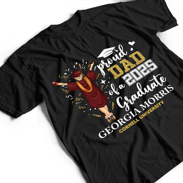 Proud Mom Dad Of A Class Graduate University College - Personalized T Shirt