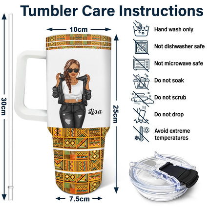 Dope Black Mom - Gift For Mom - Personalized 40oz Tumbler With Straw