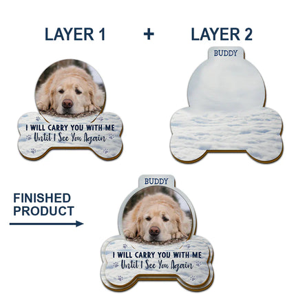 Custom Photo I Will Carry You With Me - Personalized Custom Shaped Car Visor Clip