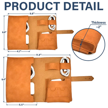 Teacher Stuff - Personalized Leather Cable Bag