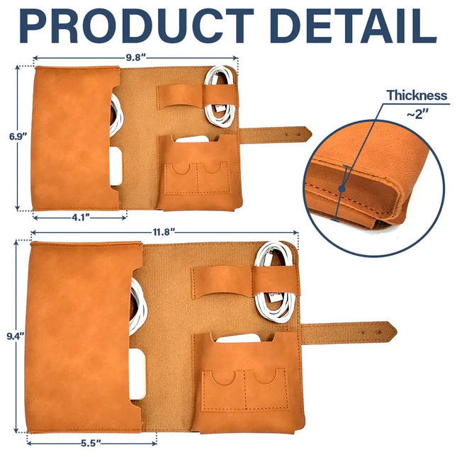 Teacher Stuff - Personalized Leather Cable Bag