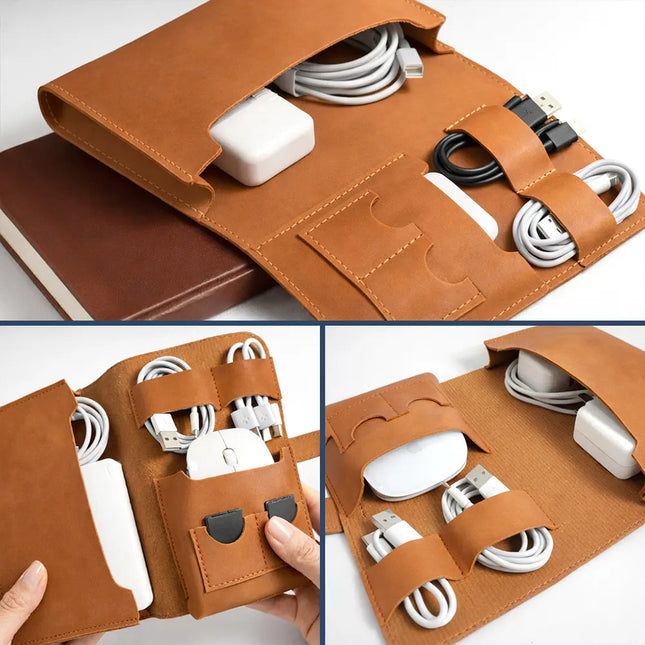 Teacher Stuff - Personalized Leather Cable Bag