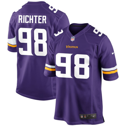 Bo Richter Minnesota Vikings 2026 Game Jersey - Purple