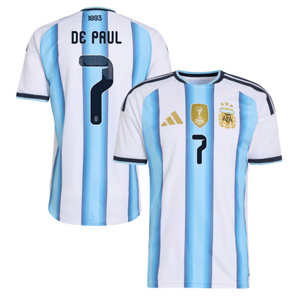 Rodrigo De Paul Argentina National Team 2026 Home Jersey - White