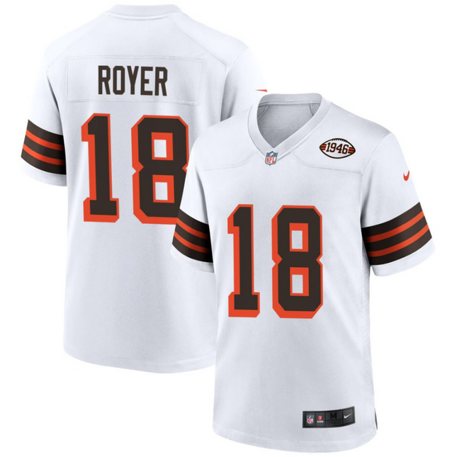 Joe Royer Cleveland Browns 1946 Collection Alternate Jersey - White